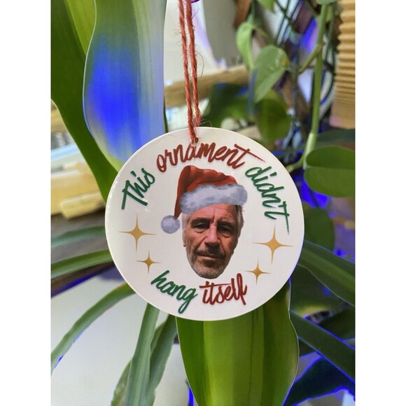 Jeffrey Epstein Ornament Didn’t Hang Itself Jeff Epstein - Picture 4 of 5